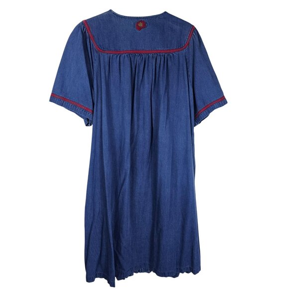 Go Softly Embroidered Patio Dress 1X Floral Zip Kaftan Cottagecore Prairie - Picture 2 of 10